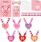 Mom Necklace Craft Kit – 24Pcs DIY Mother’s Day Wooden Heart Pendant Beads Necklace Making Kit with “Love Mother” Greeting Card – Kids School Classroom & Family Party Favor
